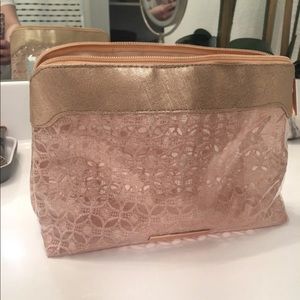 Tartan and twine cosmetic bag